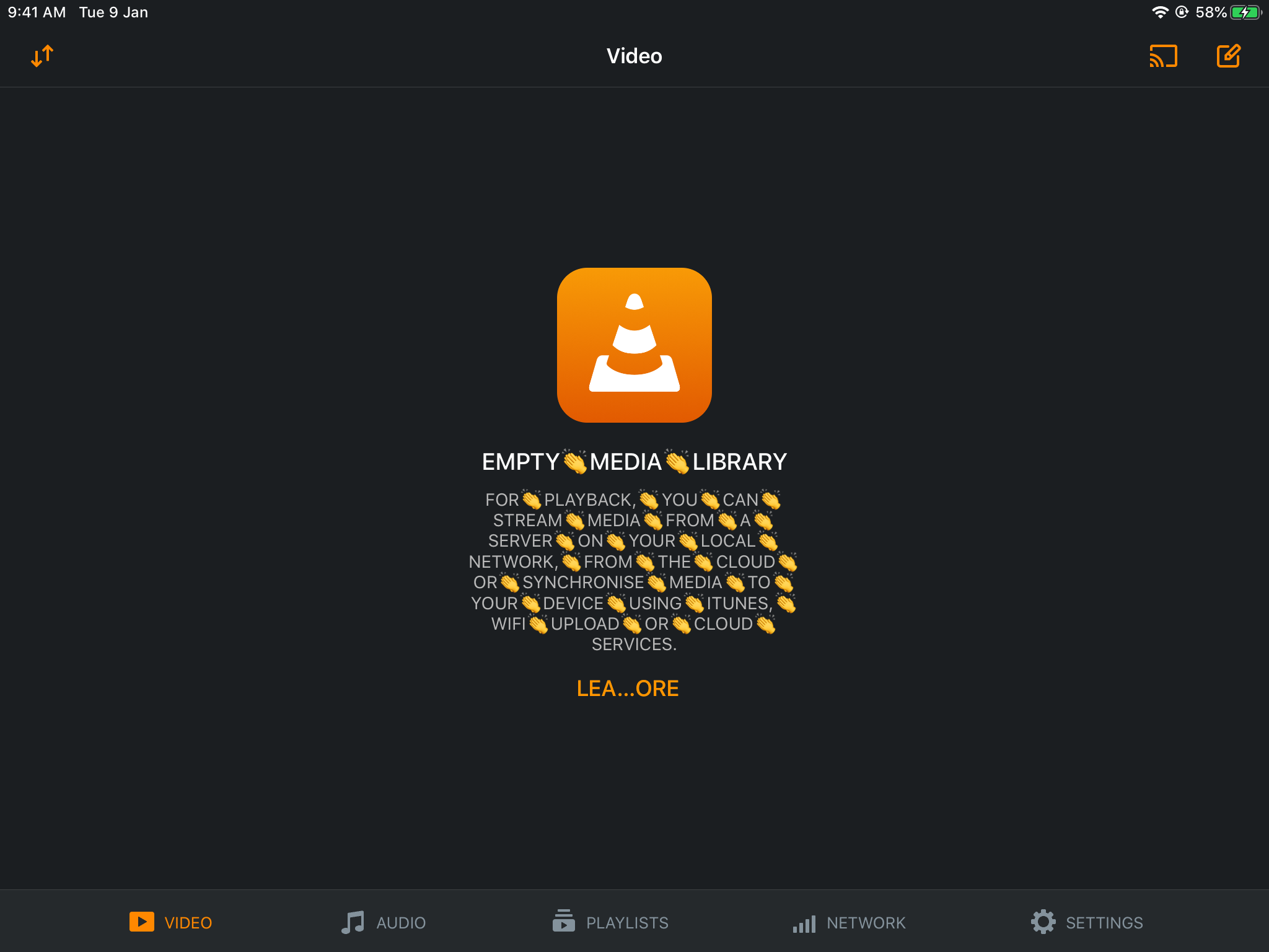 Tweaked VLC for iOS app